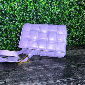 Lavender Quilted Pattern Handbag